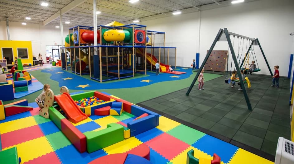 Safety flooring that meets fall-height requirements